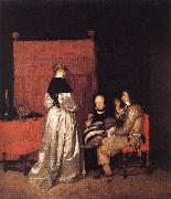 TERBORCH, Gerard Paternal Admonition h oil on canvas